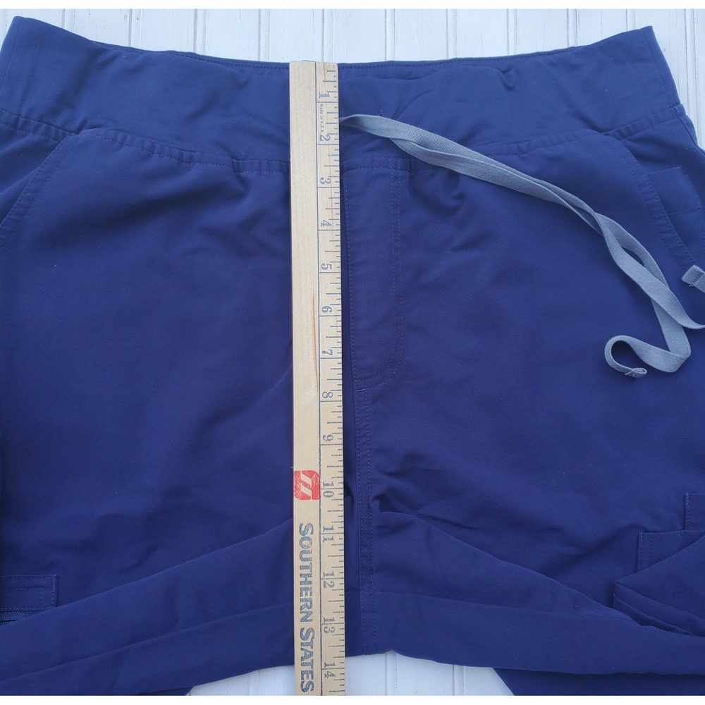 FIGS Technical Collection Navy Blue Scrub Pants Womens XL Cargo Drawstring - Picture 3 of 6